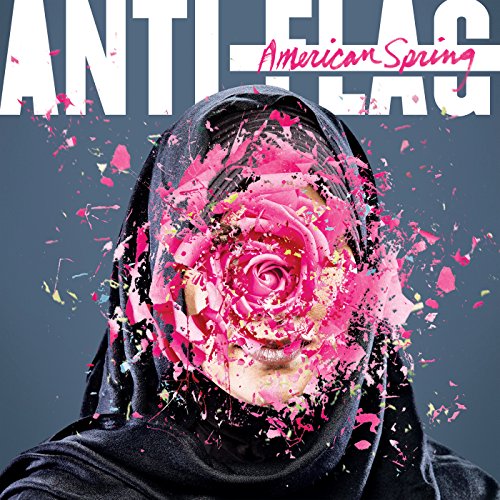 Anti-Flag album cover: face obscured by pink roses and particles.