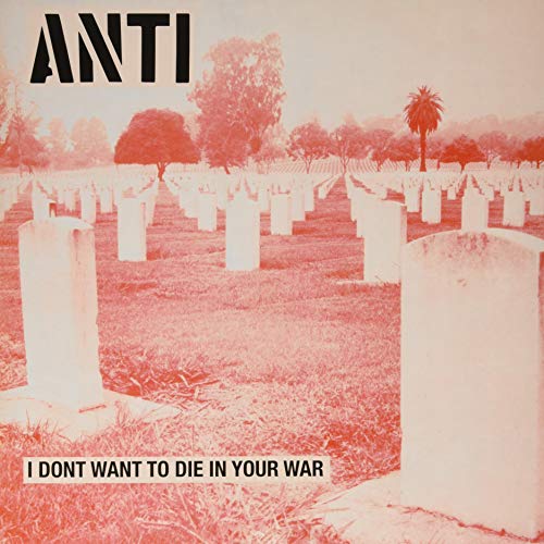 Red-tinted image of a cemetery with tombstones and trees, with "ANTI" and album title.