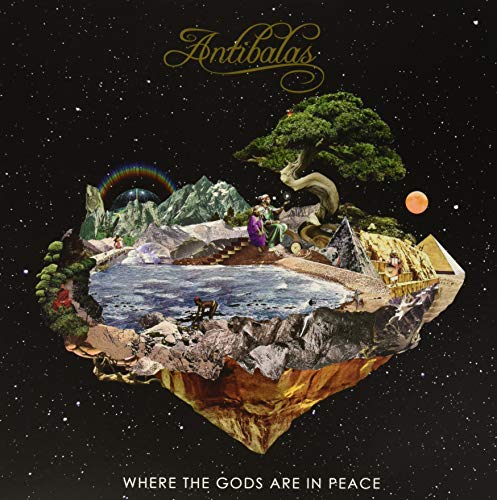 Antibalas album cover: surreal landscape with mountains, water, and figures.