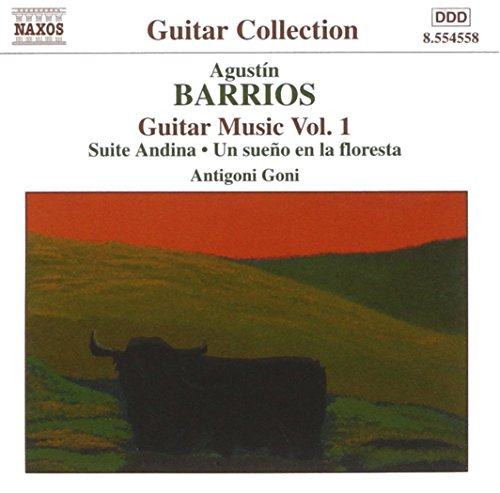 CD cover for Agustín Barrios guitar music by Antigoni Goni, with a bull.