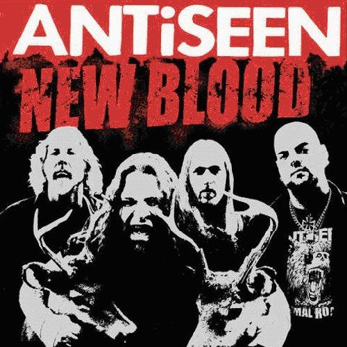 Antiseen - New Blood" CD cover with a black and white image of four men.