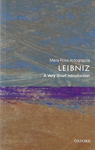 Book cover for “Leibniz” by Maria Rosa Antognazza, abstract design.