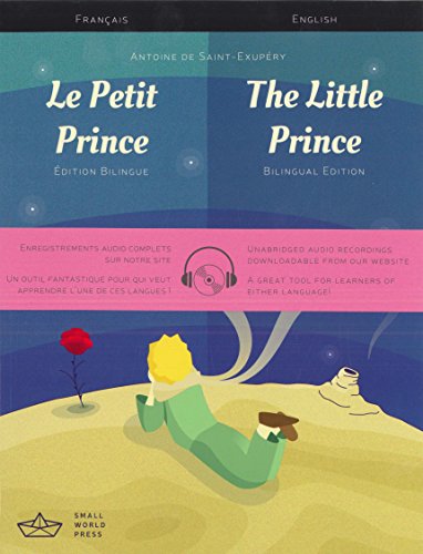 Bilingual French/English edition of "The Little Prince" with illustration.