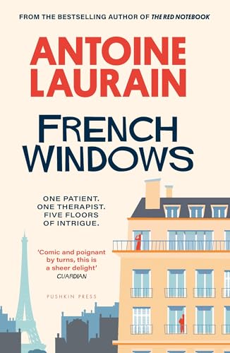 Book cover for “French Windows” featuring a Parisian building illustration.