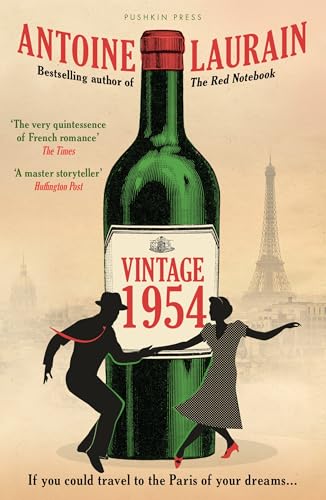 Book cover: "Vintage 1954" with wine bottle, Eiffel Tower, and dancing figures.