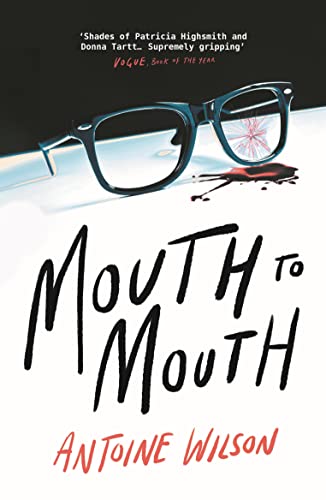 Book cover: glasses, cracked screen, red splatter, and bold title text.