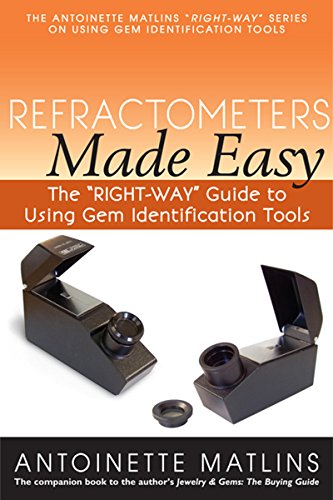 Book cover featuring a refractometer and gem testing guide by Antoinette Matlins.