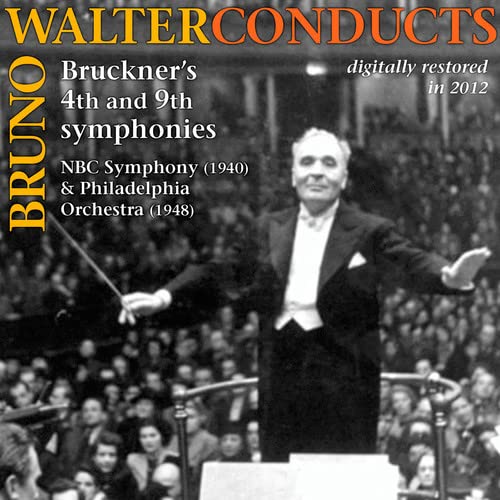 CD cover: Bruno Walter conducting an orchestra in black and white.