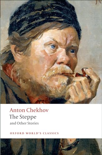 Book cover featuring a painted portrait of Anton Chekhov with a pipe.