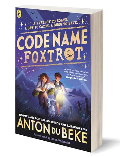 Book cover: “Code Name Foxtrot” featuring two children and a dog.
