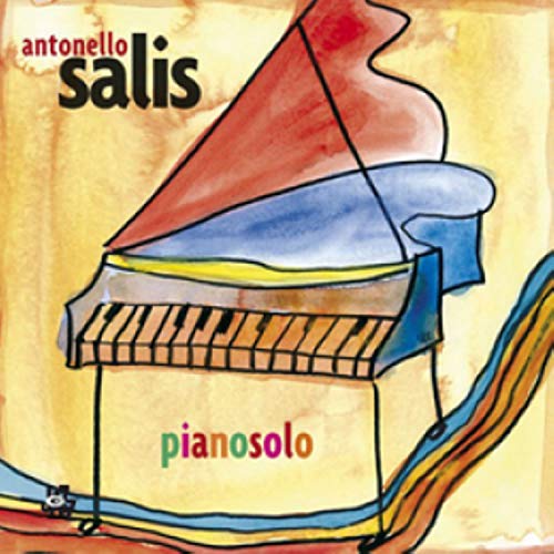 CD cover for Antonello Salis’ “Pianosolo” featuring a painted piano.
