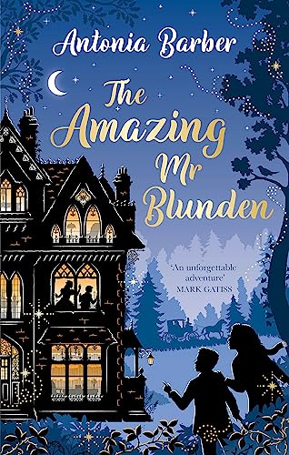 Book cover: dark house, moon, and silhouetted figures in a landscape.