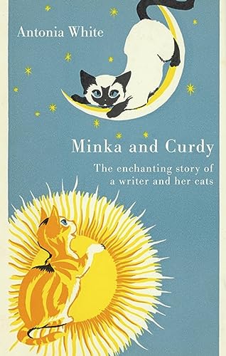 Book cover: two cats, a crescent moon, and a golden sunflower.