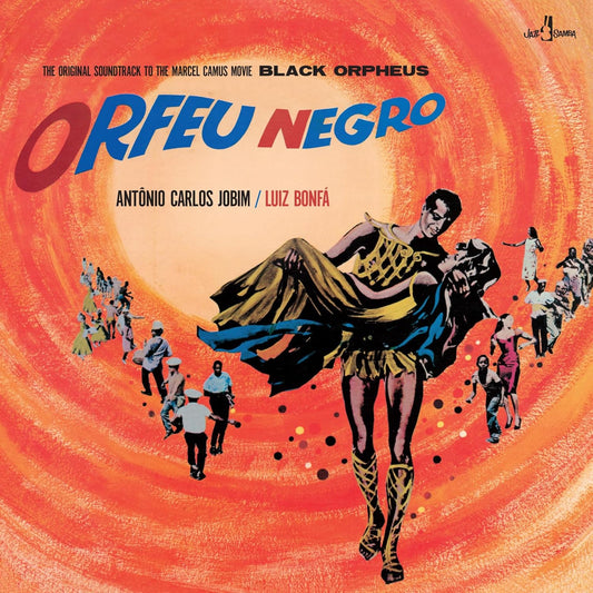 Vinyl cover art featuring a man carrying a woman against a swirling orange background.