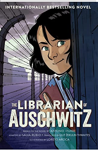 Graphic novel cover depicting a young woman with a book near a fence.