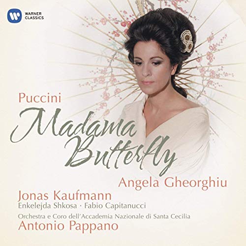 CD cover: Angela Gheorghiu in costume for Puccini’s *Madama Butterfly*.
