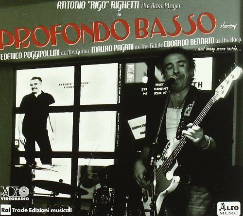CD cover featuring Antonio Righetti playing bass guitar in black and white.