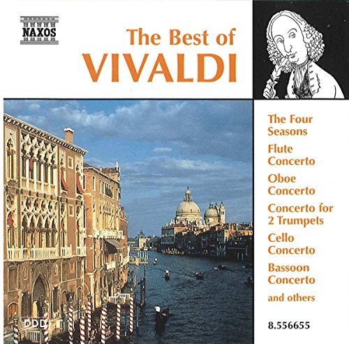 CD cover for The Best of Vivaldi featuring a Venetian canal and portrait.