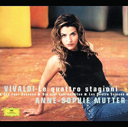 CD cover featuring violinist Anne-Sophie Mutter with text "Vivaldi: The Four Seasons".