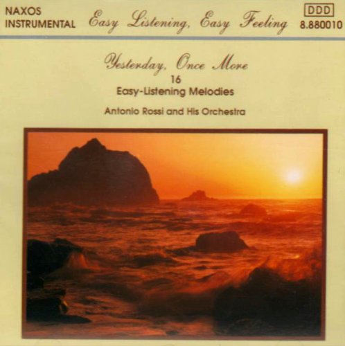 CD cover with sunset seascape and text: “Yesterday, Once More” by Antonio Rossi.