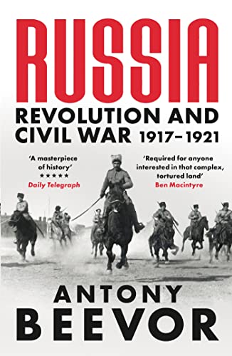 Book cover showing Russian soldiers on horseback during the civil war by Antony Beevor.