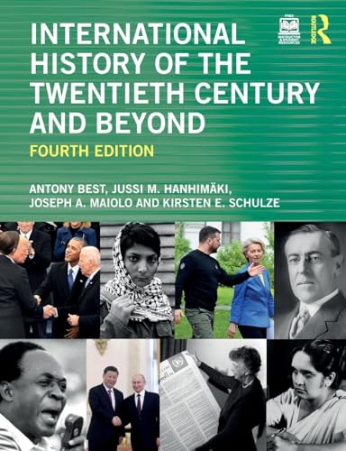 Textbook cover: "International History of the Twentieth Century and Beyond," fourth edition.