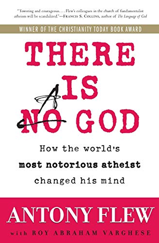 Book cover: "There Is a God" by Antony Flew, with crossed-out "No.