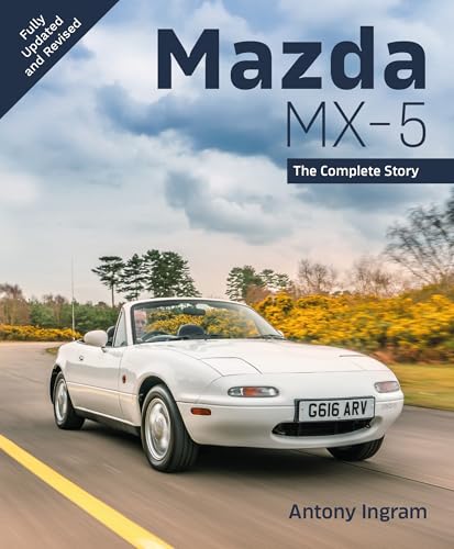 Book cover showing a white Mazda MX-5 convertible driving on a road.