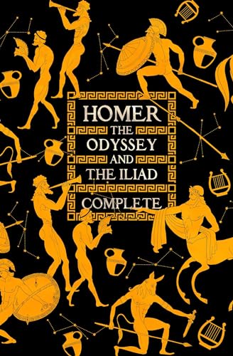 Book cover with illustrated figures from Homer’s *Odyssey* and *Iliad*.