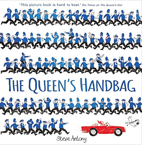 Book cover: repeating illustrations of guards chasing a red car.