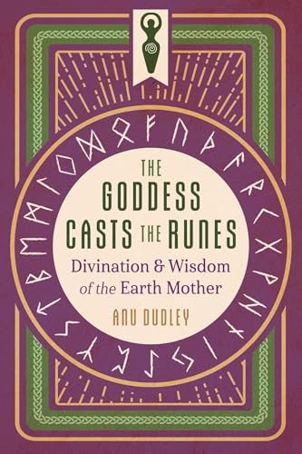Book cover with circular design, runes, and a goddess symbol at top.