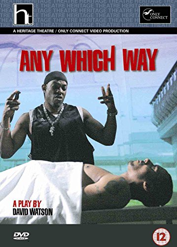 DVD cover for "Any Which Way" featuring two men, one standing, one lying down.