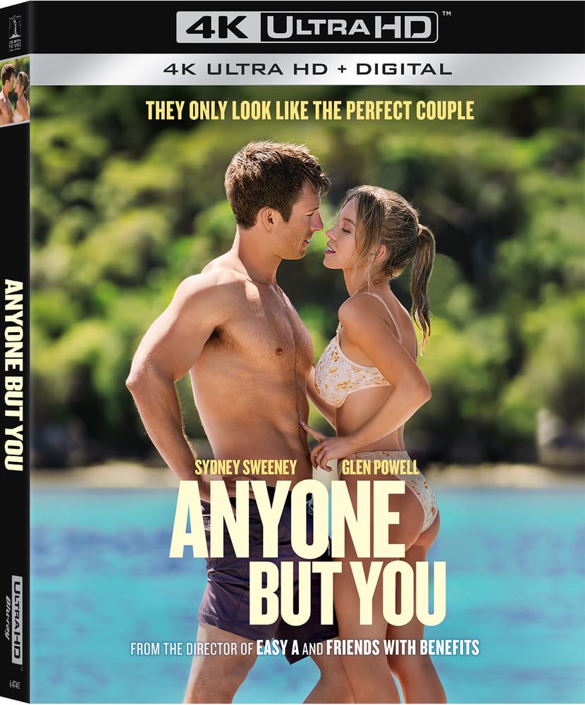 BluCC-4K Ultra HD Blu-ray cover of Anyone But You featuring a man and woman.