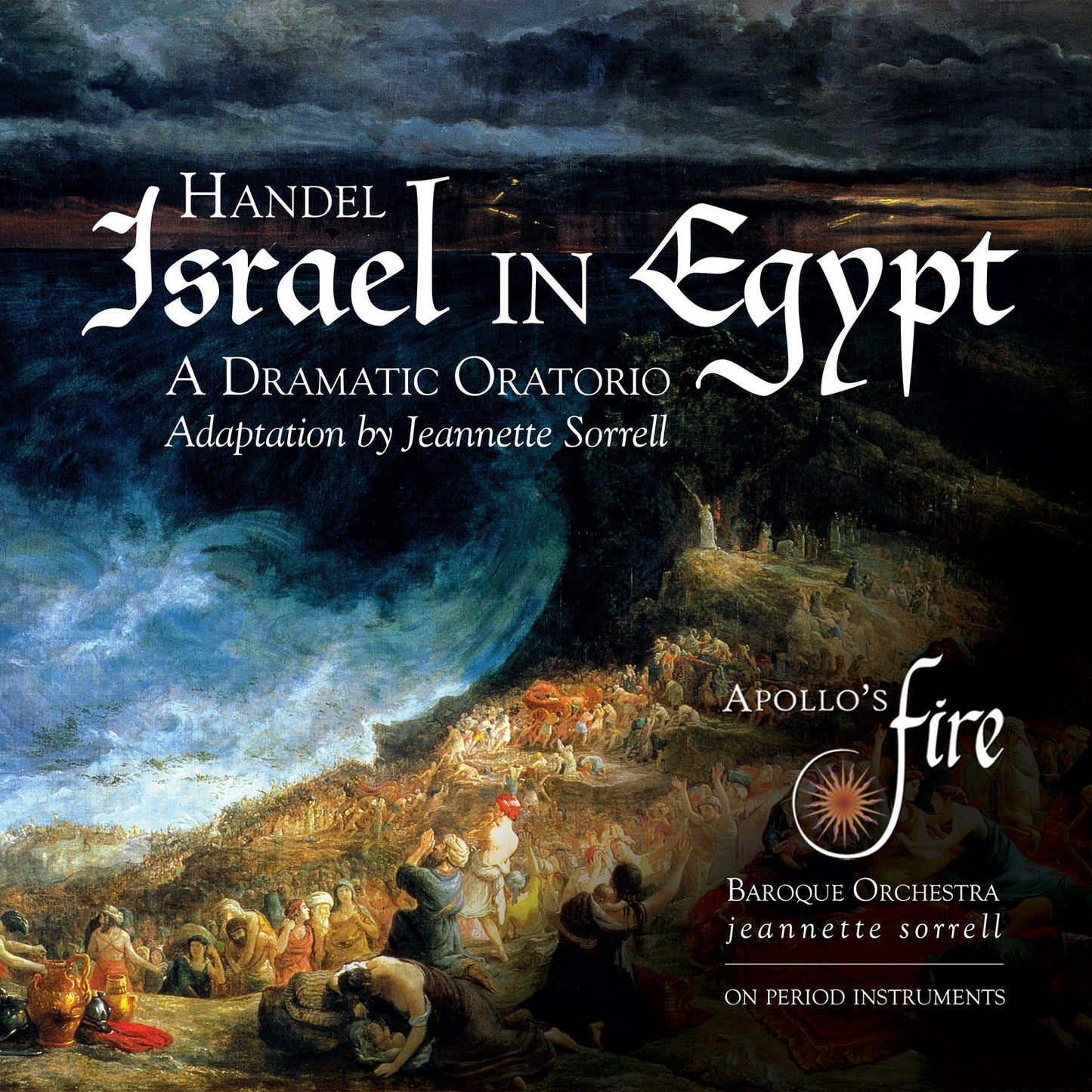 CD cover for Handel’s “Israel in Egypt” featuring a dramatic painting.