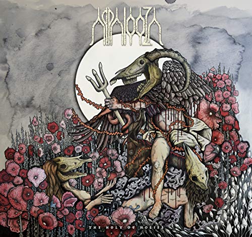 CD cover: surreal illustration of a horned skull, flowers, and skeletons.