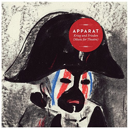 CD cover featuring a painted clown face with a Napoleonic hat.