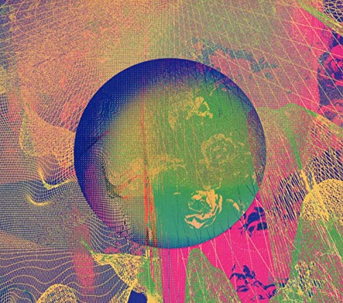 Abstract colorful CD cover with a central circular design.