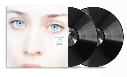 Fiona Apple’s “Tidal” vinyl record with a close-up of her face.