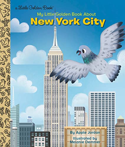 Children’s book cover featuring the Empire State Building and a flying pigeon.