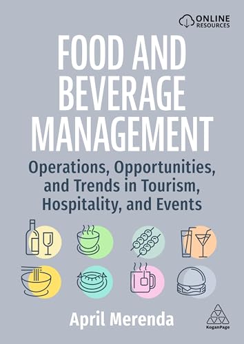 Book cover for "Food and Beverage Management" with food and drink illustrations.