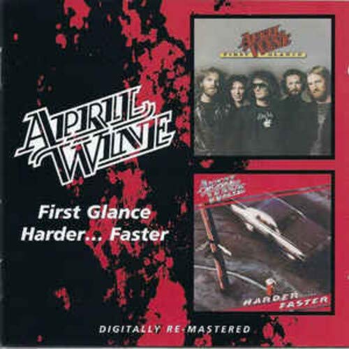April Wine CD cover featuring band photos and album art on a red-black background.