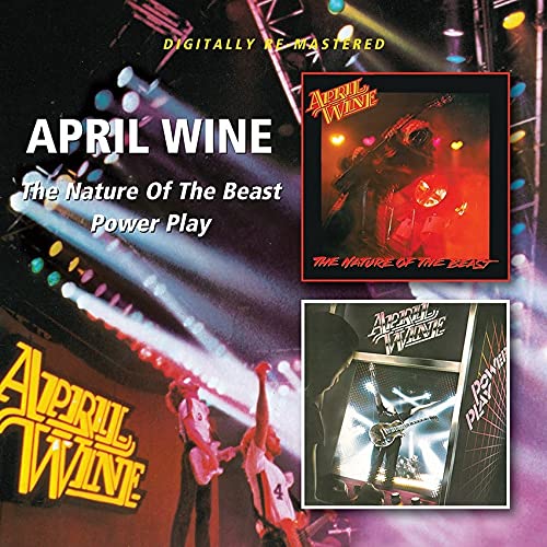 April Wine CD covers, "The Nature Of The Beast" and "Power Play", with band imagery.