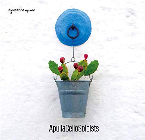 CD cover with a blue disc, cactus, and silver bucket on white.