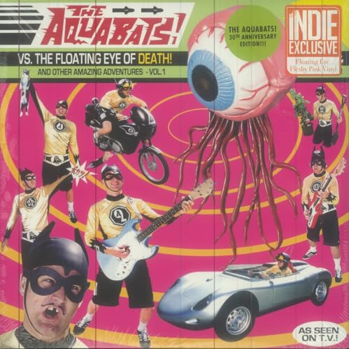 Album cover for The Aquabats! featuring cartoonish characters and a giant eye.