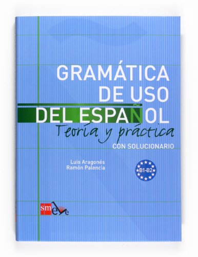 Blue Spanish grammar textbook cover with white text and a green horizontal stripe.