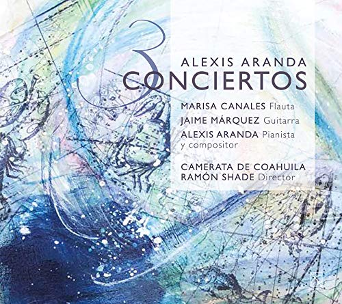CD cover for “3 Conciertos” by Aranda / Camerata De Coahuila, abstract art.