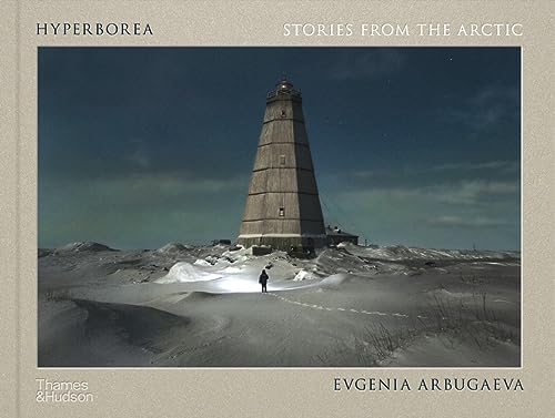 Book cover: lighthouse in snowy landscape under a dark, cloudy sky.