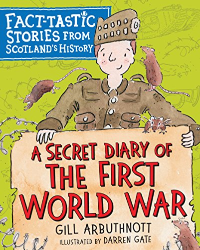 Book cover depicting a young soldier with rats, titled "A Secret Diary of the First World War".
