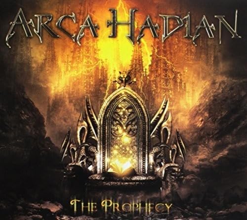 CD cover for Arca Hadian's "The Prophecy" featuring a gothic throne.