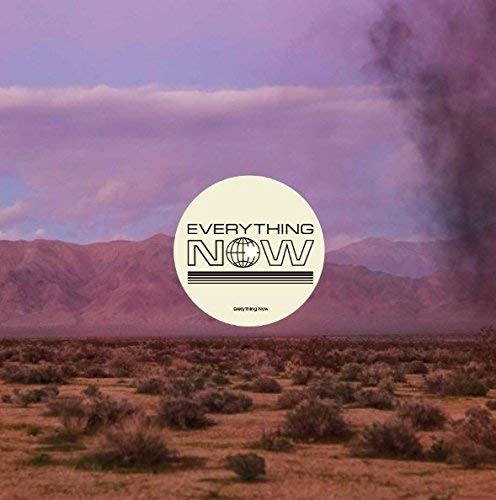 A circular logo with the text Everything Now over a desert landscape at dusk.